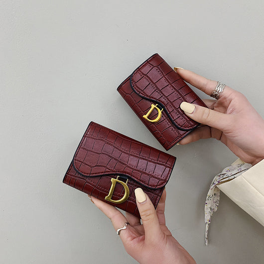 Cartera Plegable de Cuero Suave para Mujer - Colores Sólidos - Image 10