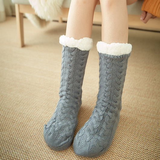 Pantuflas de Felpa Casual Plus para Mujer - Calcetines Térmicos Tubo Medio - Image 7