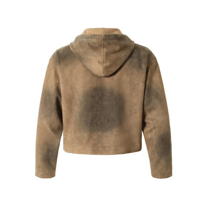 Chamarra con Capucha Estilo Punk Vintage Desgastado - Image 3