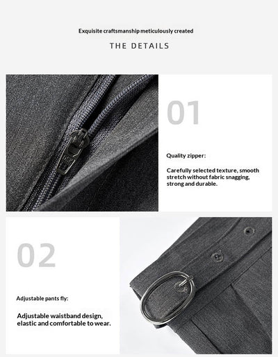 Pantalones Slim Fit de Corte Recto Estilo Británico para Hombre - Image 15