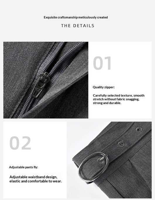 Pantalones Slim Fit de Corte Recto Estilo Británico para Hombre - Image 15
