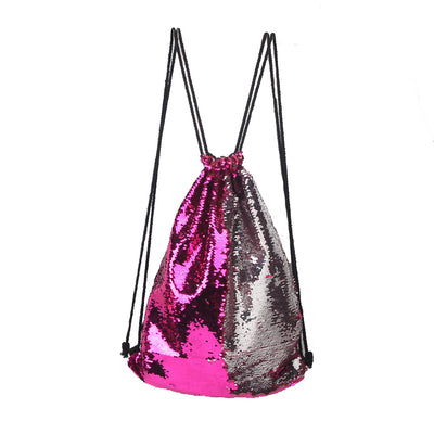 Mochila Deportiva con Lentejuelas Sirena y Cordón Ajustable - Image 9