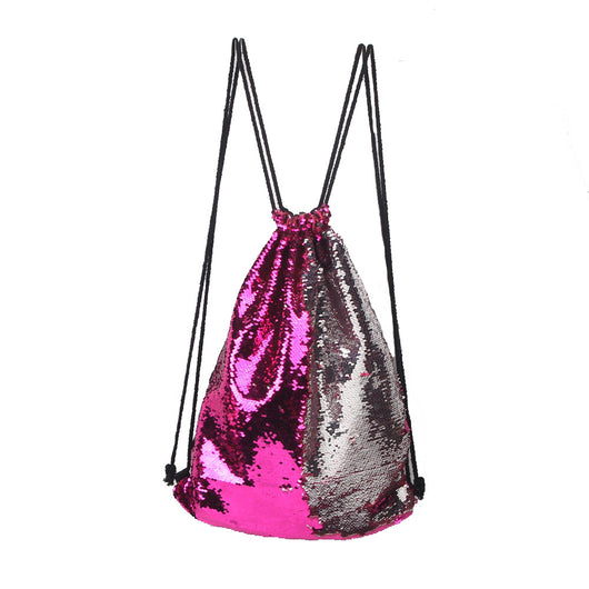 Mochila Deportiva con Lentejuelas Sirena y Cordón Ajustable - Image 9