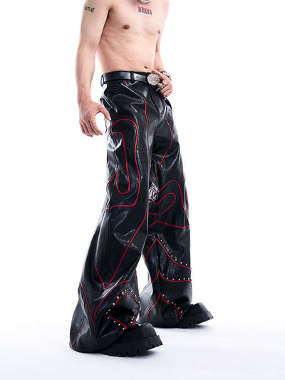 Pantalones Casuales Motociclista Punk Otoño Invierno para Hombre - Image 7