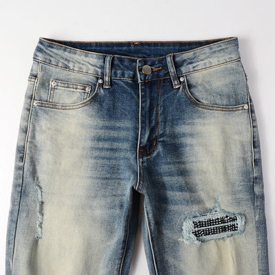 Jeans Rotos Estilo Americano para Hombre con Parches - Image 16