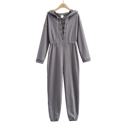 Jumpsuit Deportivo Holgado con Capucha y Cuerda Ajustable - Image 10