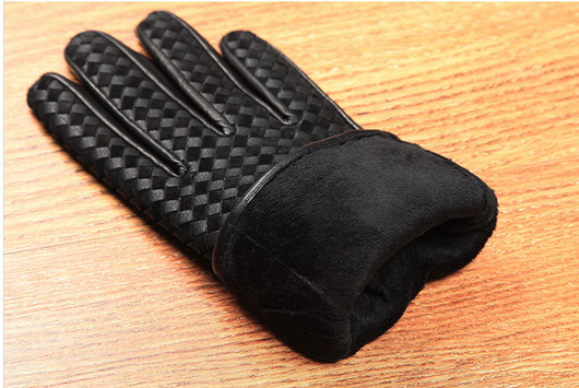 Guantes de Piel de Oveja Tejidos con Pantalla Táctil y Forro de Terciopelo para Hombre - Image 14