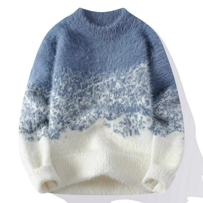 Suéter de Forro Polar Degradado para Hombre - Tejido Tipo Mink - Image 11