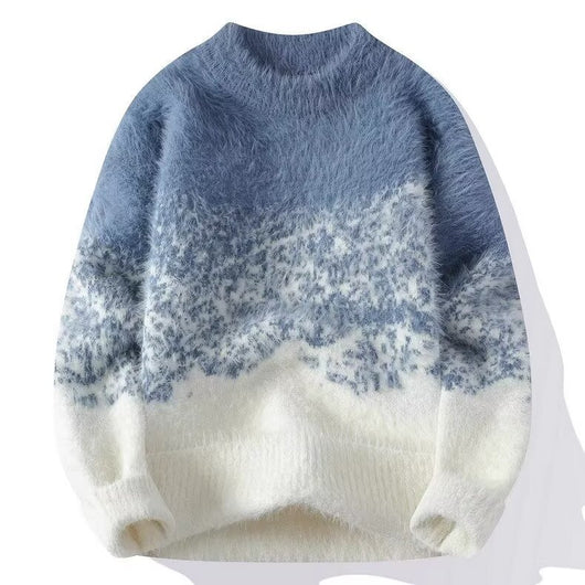 Suéter de Forro Polar Degradado para Hombre - Tejido Tipo Mink - Image 11