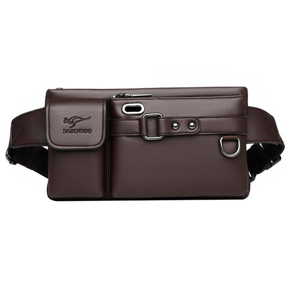 Bolsa de Cintura Cuero Genuino para Hombre - Riñonera Premium Crossbody