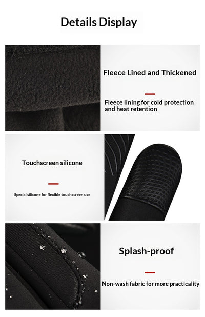Guantes de Ciclismo para Hombre con Forro Polar para Pantalla Táctil y Conducción - Image 11