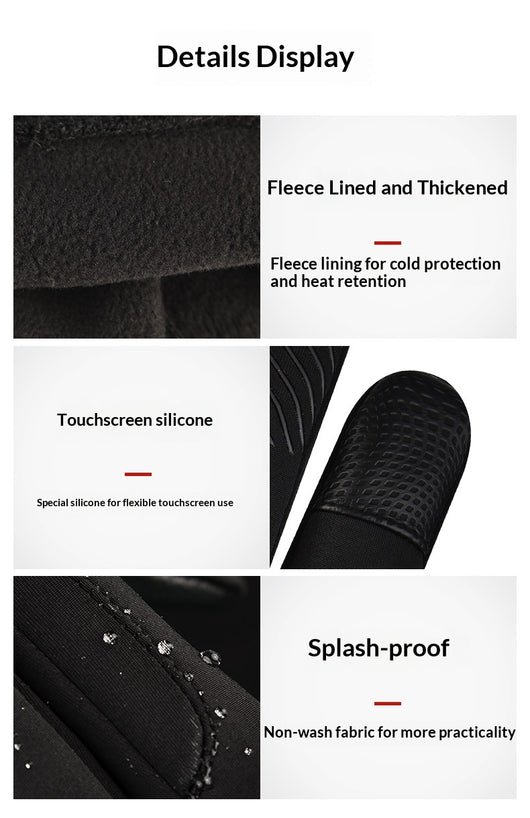 Guantes de Ciclismo para Hombre con Forro Polar para Pantalla Táctil y Conducción - Image 11