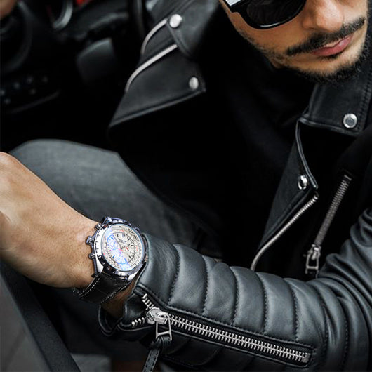 Reloj Automático Multifuncional para Hombre con Cristal Azul - Estilo Casual Mecánico - Image 2