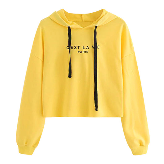 Sudadera Casual para Mujer con Estampado de Letras y Manga Larga