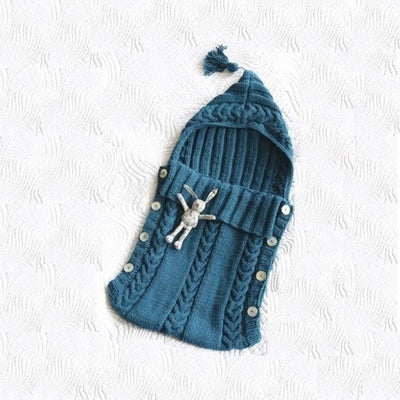 Saco de Dormir Infantil con Gorro de Borlas y Botones de Madera - Image 14