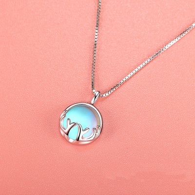 Collar de Plata Esterlina con Piedra de Luna - Cadena Escote - Image 7