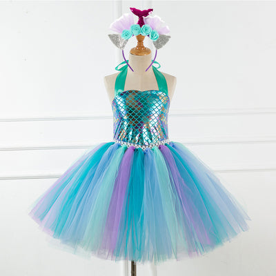 Vestido Infantil con Escamas de Pez - Diseño Elegante y Cómodo - Image 3