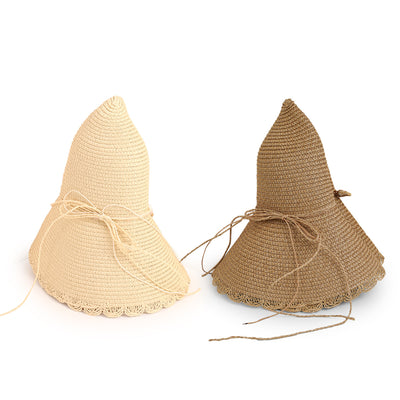 Sombrero de Playa con Ala Ancha y Encaje - Protección Solar Versátil - Image 7