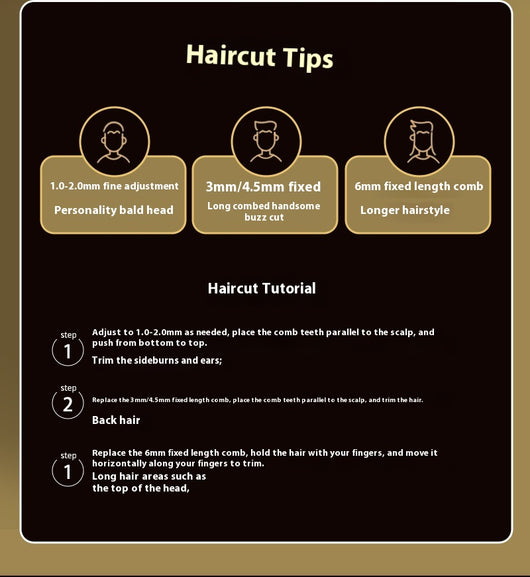Cortadora de Cabello Eléctrica Profesional Retro con Grabado de Precisión - Image 23