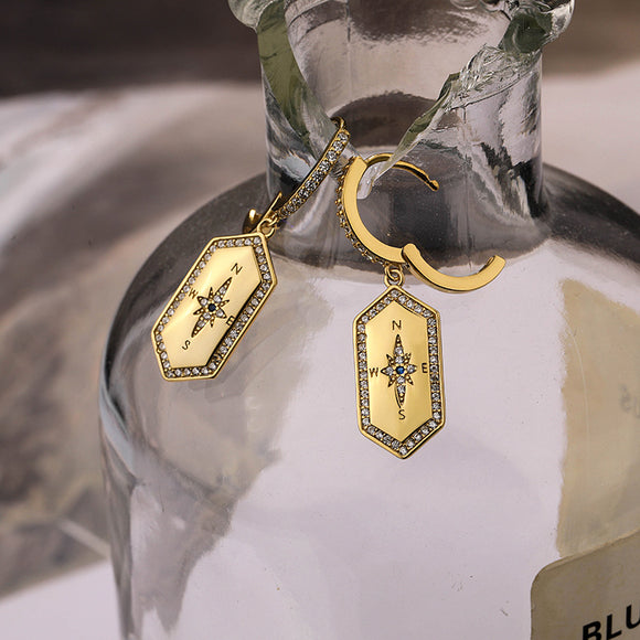 Aretes de Plata Pura Estilo Europeo Lujo Minimalista