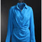 Vestido Camisero Asimétrico con Pliegues y Corte Slim