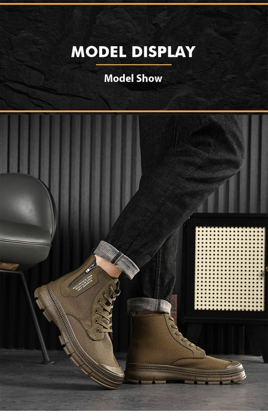 Botas de Trabajo Impermeables con Cierre Lateral para Hombre - Image 12