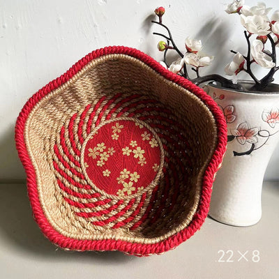 Canasta Tejida a Mano Estilo Nórdico Vintage - Image 7