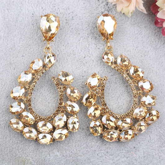 Aretes de Cristal para Mujer Aleación de Zinc Estilo Europeo Americano - Image 10