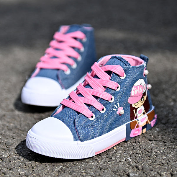 Tenis de Lona para Niñas - Sneakers Cómodos y Duraderos