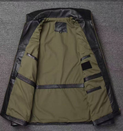 Chaqueta de Cuero para Hombre - Abrigo de Otoño e Invierno - Image 4