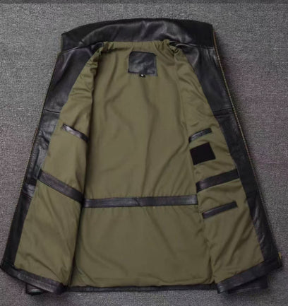 Chaqueta de Cuero para Hombre - Abrigo de Otoño e Invierno - Image 4