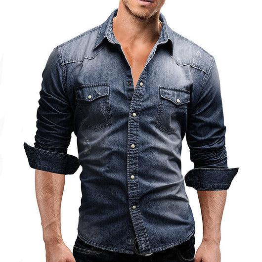 Camisa Casual de Manga Larga Slim Fit para Hombre - Image 4