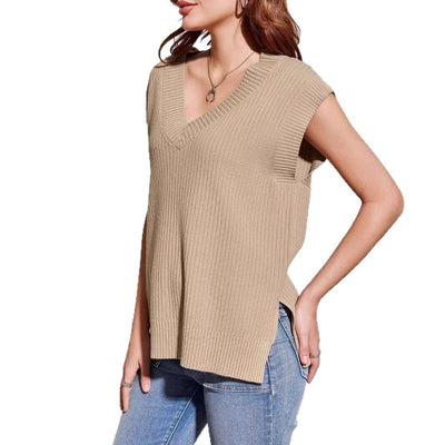 Chaleco Suelto sin Mangas Cuello V - Image 5