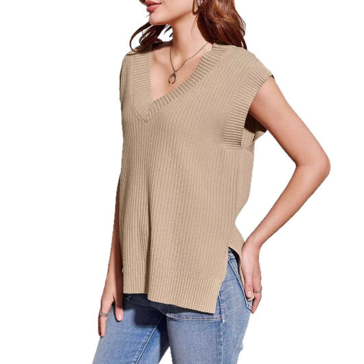 Chaleco Suelto sin Mangas Cuello V - Image 5