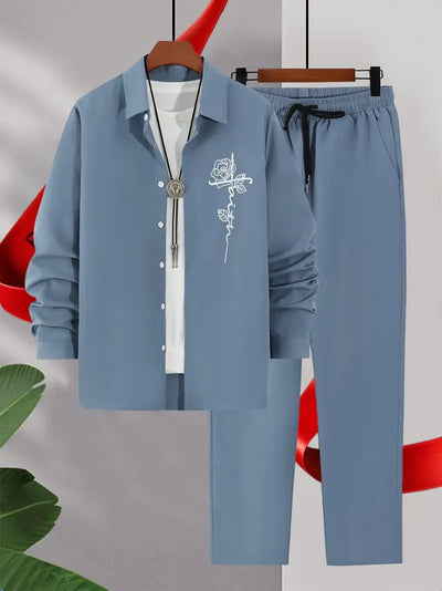 Conjunto Degradado de Color - Camisa y Pantalón de Manga Larga - Image 27