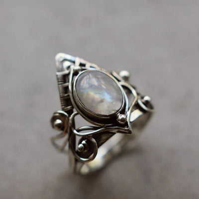 Anillo de Piedra de Luna Boho Vintage - Joyería Fina para Mujeres - Image 7