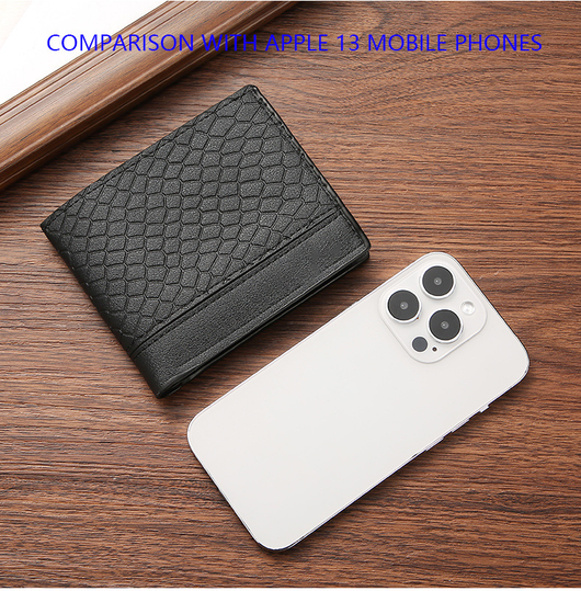 Billetera Corta para Hombre con Patrón Piel de Serpiente - Image 10