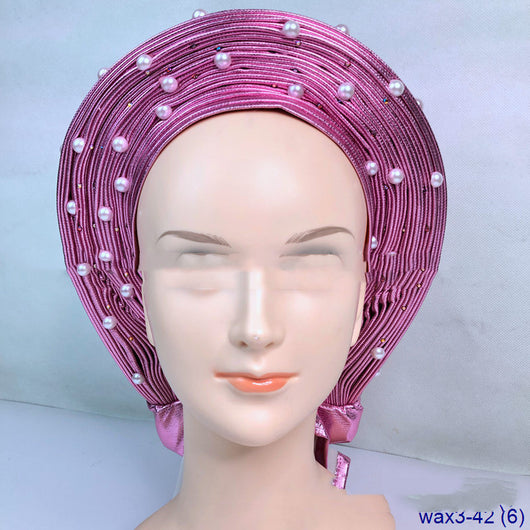 Turbante Trenzado Jacquard Perla Árabe para Mujer - Image 6