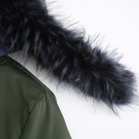 Parka Acolchada con Cuello de Piel Desmontable Reversible - Image 30