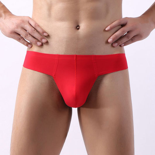 Calzoncillo Tipo Tanga para Hombre Bajo Sexy Sin Costuras con Rayas - Image 13