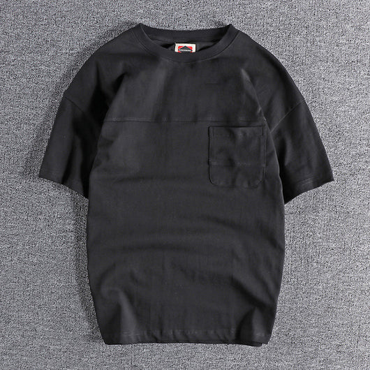 Camiseta de Algodón Vintage Holgada para Hombre - Image 11