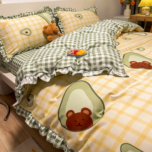Juego de Cama Princesa de Tres Piezas con Motivo de Corazones para Niñas - Image 7