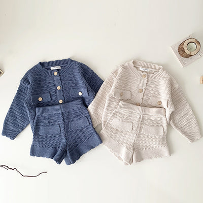 Conjunto de Punto Cuello Redondo con Shorts - Image 8