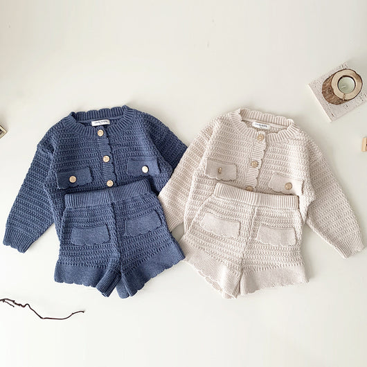 Conjunto de Punto Cuello Redondo con Shorts - Image 8