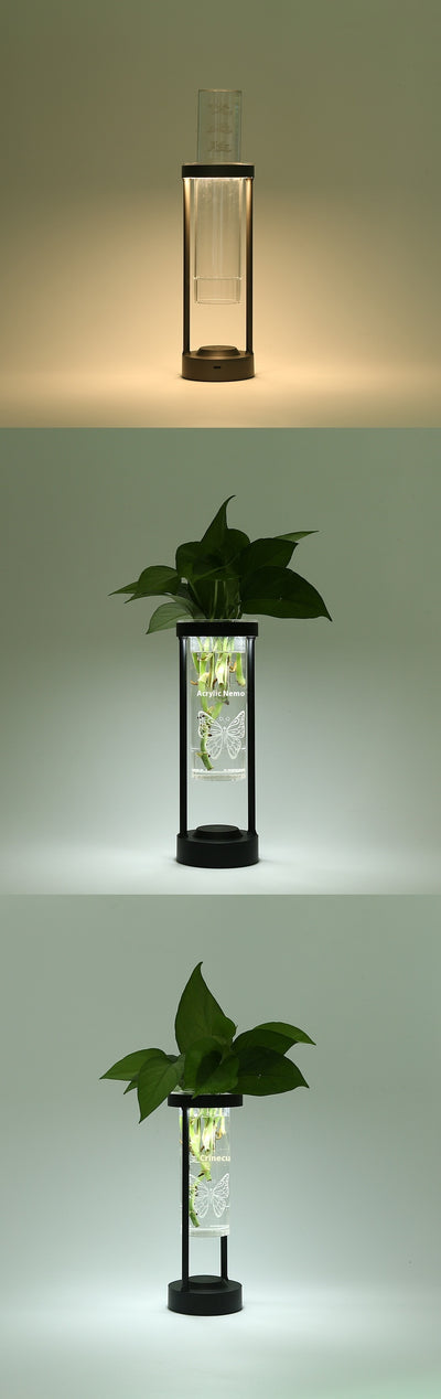 Lámpara de Mesa de Aluminio Transparente con Luz Ambiental - Image 6