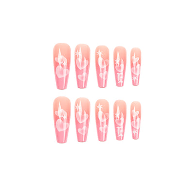 Uñas Postizas con Diseño Estrella de Seis Puntas - Removibles y Reutilizables - Image 8