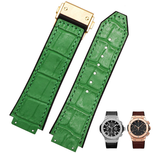 Correa de Reloj Cuero Genuino con Silicona para Hombre - Image 42