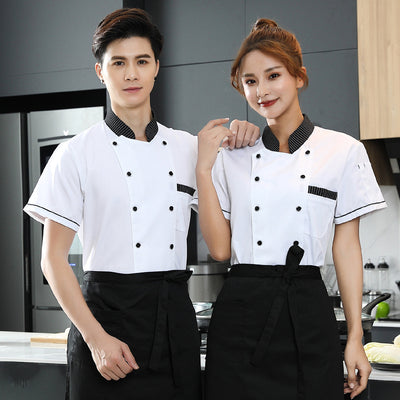 Uniforme de Chef Chino Manga Corta para Hombre Verano - Image 11