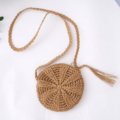 Bolsa Tejida de Playa - Mensajero Casual Trendy para Mujer