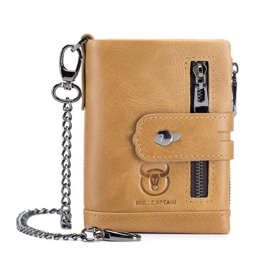 Billetera Retro de Cuero Genuino Bifold Compacta con Doble Cierre - Image 7